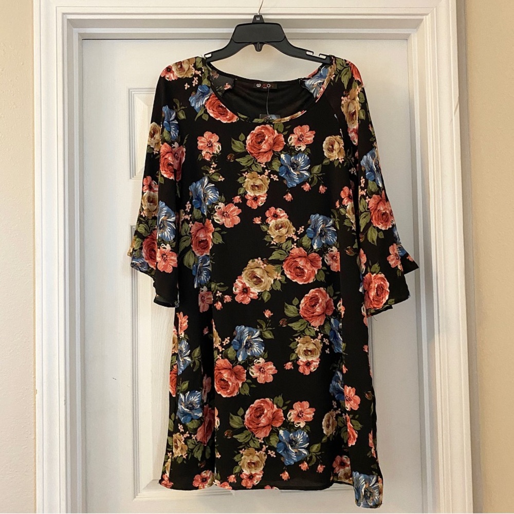 Floral Print Dress 1XL